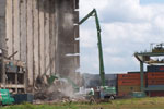 Demolition of a cattle food factory