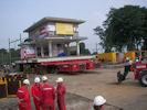 Move of a monumental petrol station