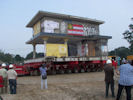 Move of a monumental petrol station