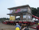 Move of a monumental petrol station