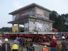 Move of a monumental petrol station