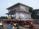 Move of a monumental petrol station