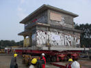 Move of a monumental petrol station