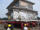 Move of a monumental petrol station